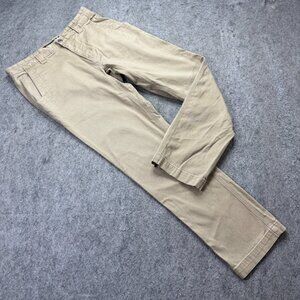 Mountain Khakis Teton Pants Men 32 x 30 Beige Stretch Slim Fit Tapered b128